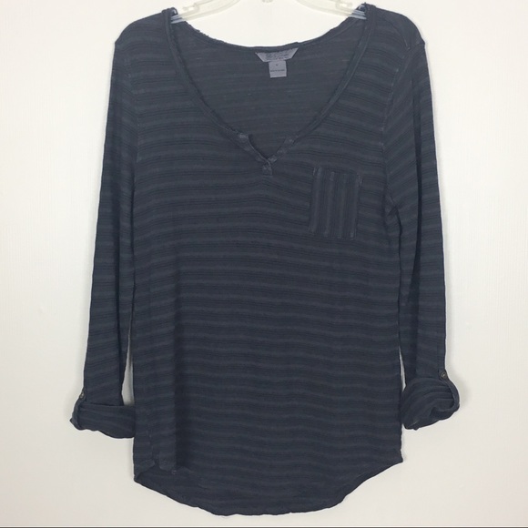 Lucky Brand Costa Mesa Black Pocket Tee- M - Picture 3 of 8